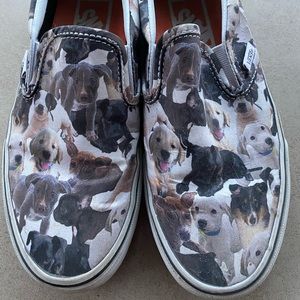 Vans-dog print-size 8